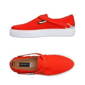 Fratelli Rossetti, womens, casual slip on shoes, leather, red, made in Italy